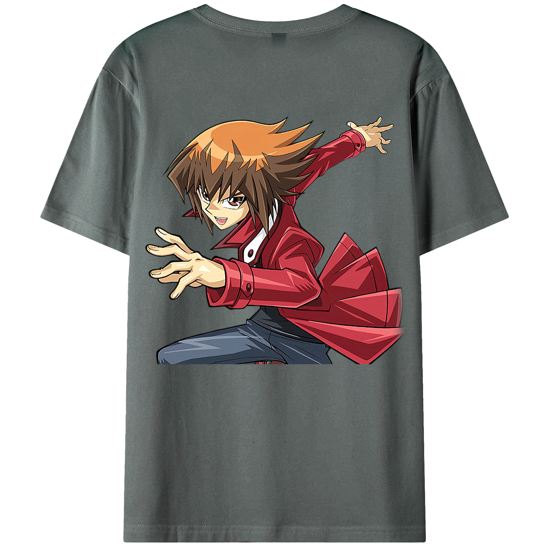 （画像用） 遊☆戯☆王 Yu-Gi-Oh! 綿100％ メンズ半袖Tシャツ（バックプリント） 通気性